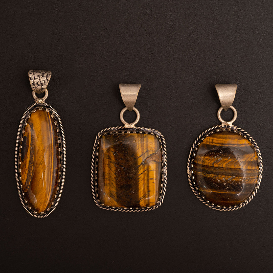 Natural Tiger Eye Pendants