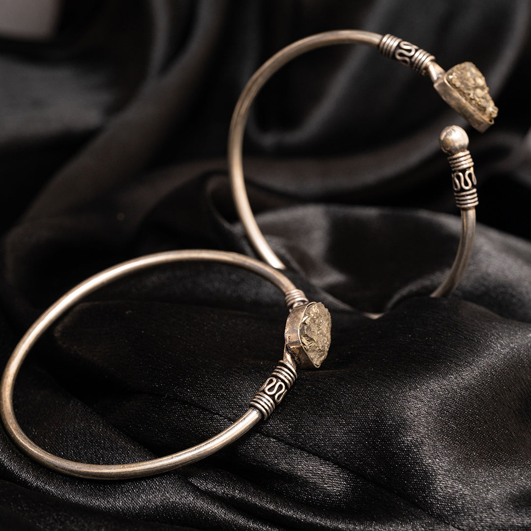 Pyrite Raw Crystal Bracelet Kada