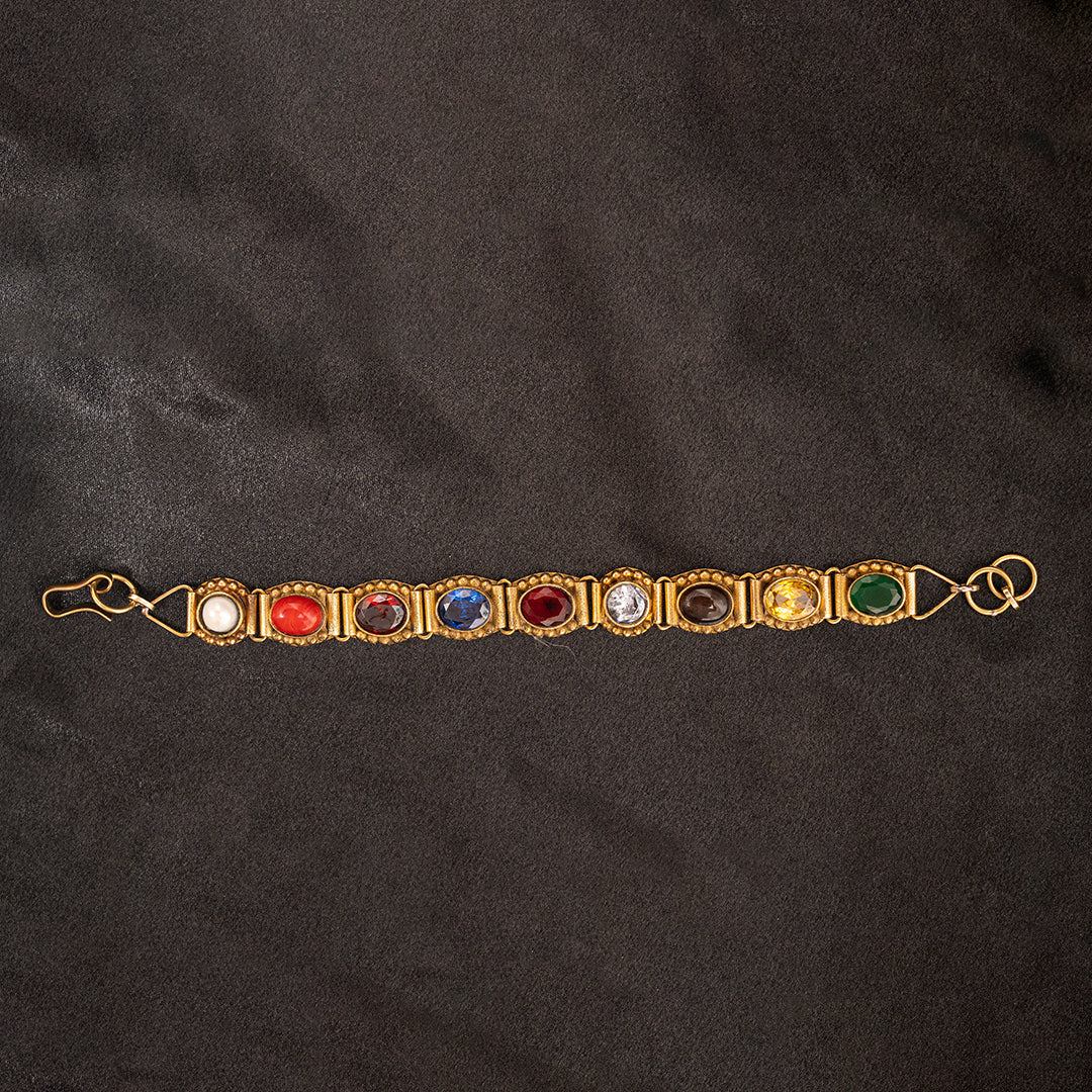 Navratan Bracelet Gold Plated