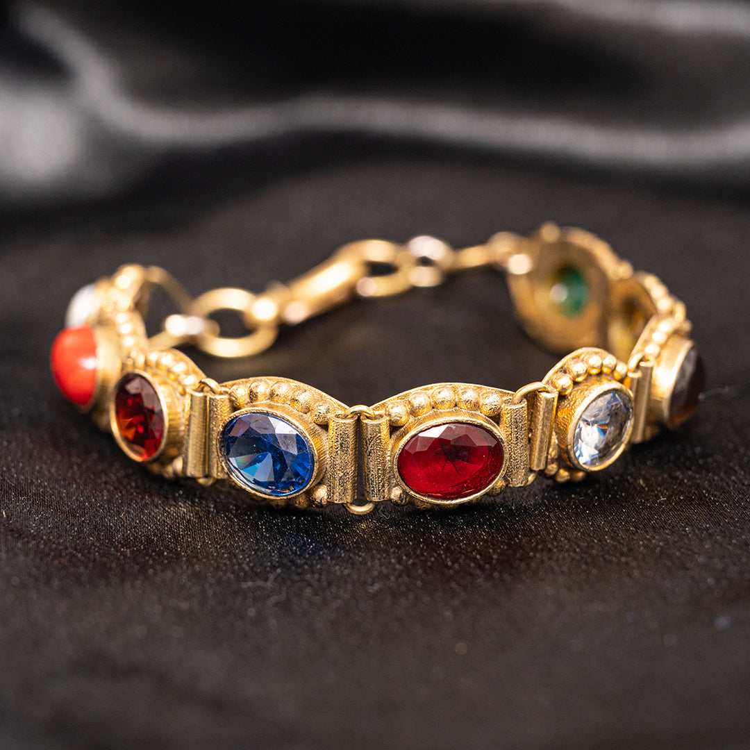 Navratan Bracelet Gold Plated