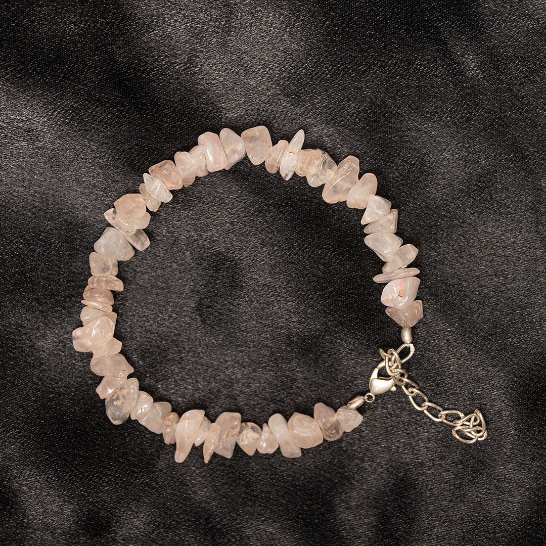 Raw Rose Quartz Bracelet